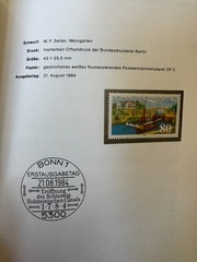 Germany 1984 stamps in book