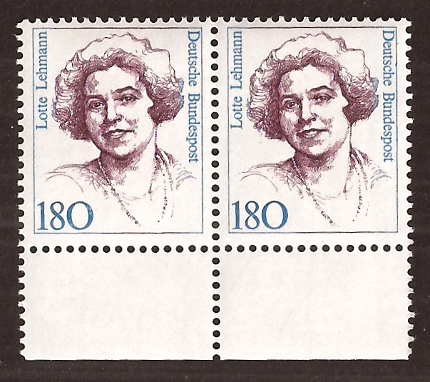 Germany 1989, Mi. Nr. 1427/Sc # 1490, women of German history, MNH
