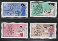 Germany 1987 Sc # B 654-57 Youth in Industry MNH OG