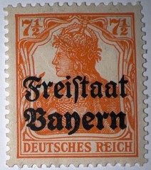 Travelstamps: Germany Bayern OP Stamps 7 1/2 Pfennig Sg 218/Sc # 179 Mint MOGH