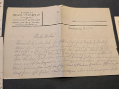 WW2 Third Reich Era German Document Paper Letters Receipts Lot Burg Hotel 1930s