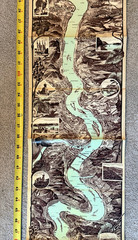 Late 1890s Der Rhein Von Mainz Bis Köln 76 Inch Rheinpanorama Map Fully Intact