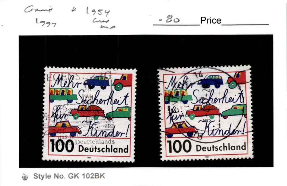 Germany, Postage Stamp, #1954 (2 Ea) Used, 1997 Traffic Safety (AB)