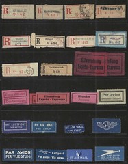 Collection of 140+ Early Registration and Air Mail Labels, Used and Unused