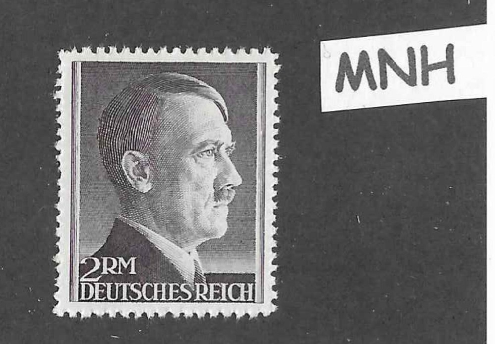 MNH Adolf Hitler Third Reich stamp / 2RM / Perf 12.5 / WWII Germany / Sc525