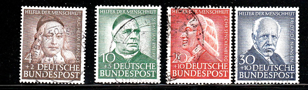 GERMANY 1953 HUMANITARIAN RELIEF FUND USED SET. HISTORIC PERSONALATIES CV £120