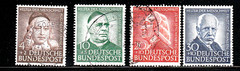 GERMANY 1953 HUMANITARIAN RELIEF FUND USED SET. HISTORIC PERSONALATIES CV £120