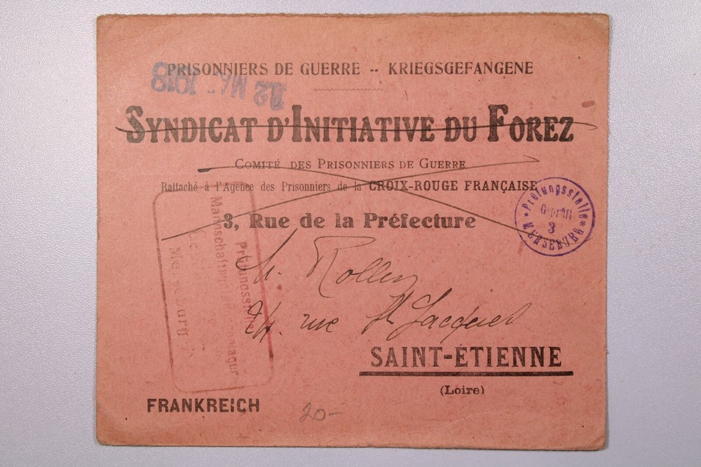 Germany 1918 POW Red Cross Card to France – L38462