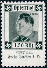 Stamp Germany Revenue Sheet WWII 3rd Reich Charity Kreis Buchen Green MNH