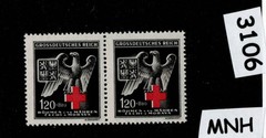 MNH Stamps B21 Red Cross & Eagle 1943 WWII Germany Czech Occupation #3106