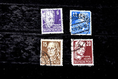 EAST GERMANY-SAXONY 1945-49 IPN30-34 + 36-43 USED