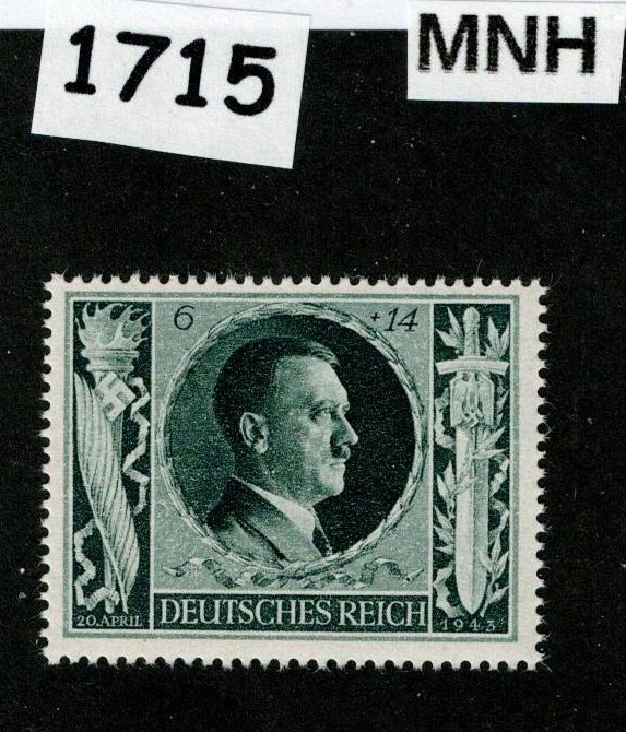 MNH stamp B232 Adolf Hitler 1943 54th Birthday WWII Germany Third Reich #1715