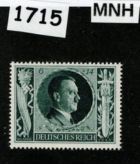 MNH stamp B232 Adolf Hitler 1943 54th Birthday WWII Germany Third Reich #1715
