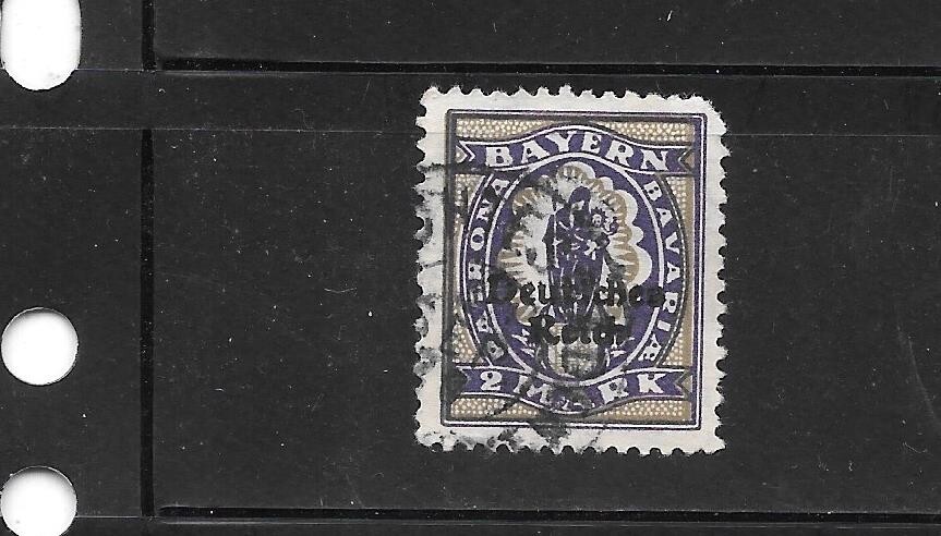 BAVARIA SC #269 1920 2M MADONNA & CHILD OLD POSTALLY USED GOOD CLASSIC STAMP