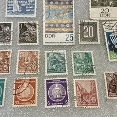 18 USED mixed varied Vtg. 1950-1990 DDR East Germany stamps; $1 Ships/A DEAL!