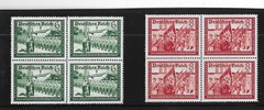 #1292 MNH 1941 Postal Culture fund block set B151a – 158a Third Reich Germany