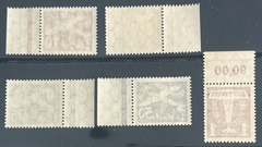Germany, DANZIG, Poland 1935 Air Mail Sc C36-C40 Cpl Set Mint Light Hingd (*)
