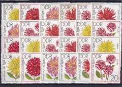 DDR MNH ** Lot Flowers (1)