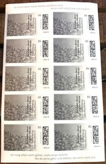 GERMANY MARCH 2026 HAUSMANN MOURNING STAMP Mi. 3959 SK STAMP SET 10x 95 FB 156!