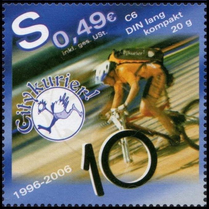 City Courier: MiNr. 8, „10 Years City Courier!“, Set, mint never hinged