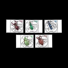 Germany 1993 Youth Welfare – Endangered Beetles, 5 values – Bonn 1 Bullseye PM