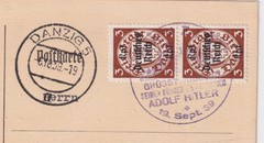 WW2 Oct 1939 Tangerhütte Germany Collectors Card Rpf Reich Overprints