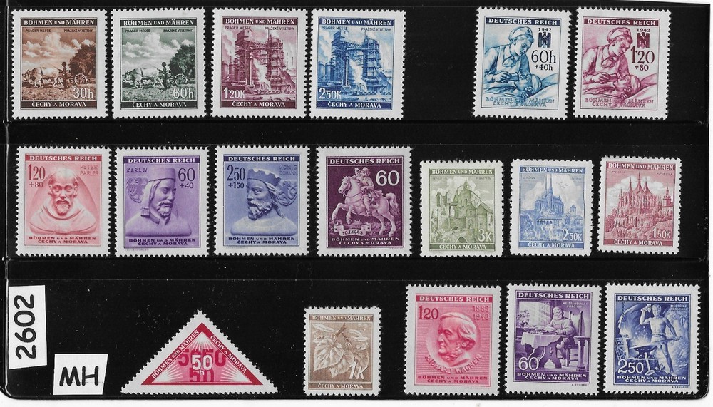 MH Stamp collection Germany occupation BaM during WWII Regular postage #2602