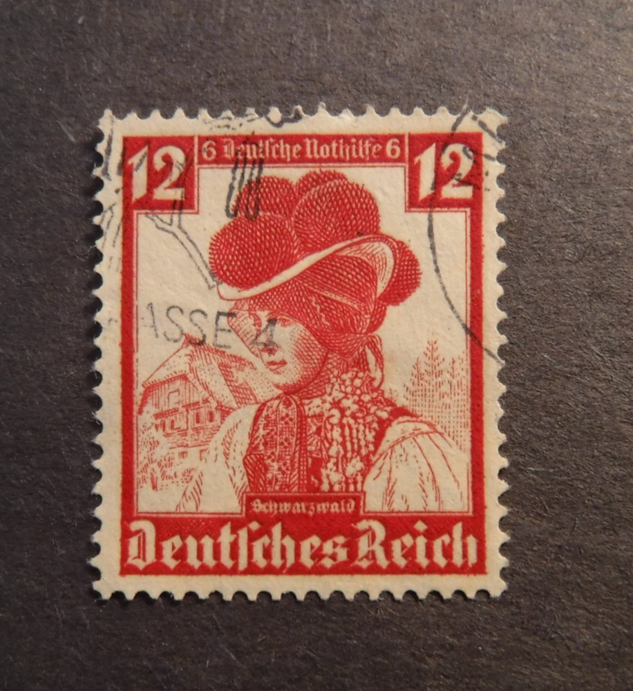 Scott#B74, 1935, 12 +6pf., Black Forest Costume Dress Used Stamp