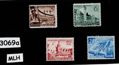 MLH stamp set Sc 494-497 Third Reich Germany 1940 Leipzig Spring Fair #3069a
