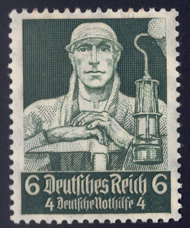 Germany – 1934 Mi. 559, 6pf+4pf Miner (MLH)