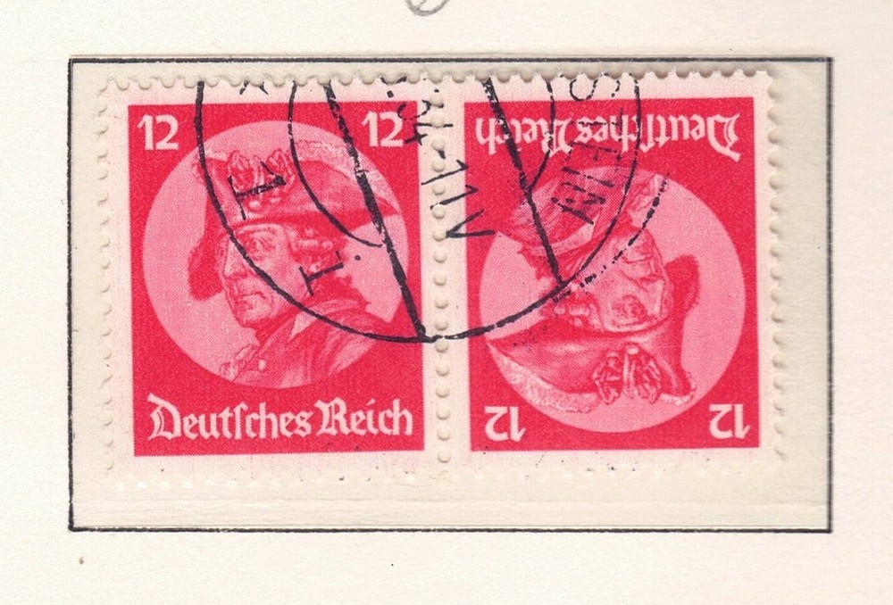 Germany – 1933 ZdMiNr. K18, 12pf+12pf Frederick the Great, tete-beche (Used)