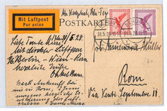 GERMANY Postcard CIDNA Aviation Exhibition Vienna 1928 Berlin Italy Rome PZ54