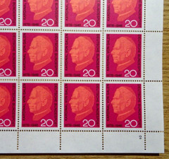 50x Series No. 505 sheet posta a vita mint never hinged Graf Galen FN 2 BRD 1966