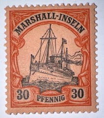 Travelstamps: GERMANY MARSHALL ISLANDS STAMPS Kaiser’s Yacht Mint OG NH UNWMK 30