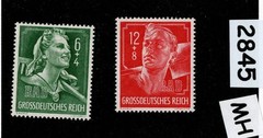 MH stamp set B281 – 282 1944 Hitler Youth Third Reich era Germany WWII #2845