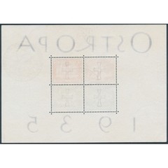 GERMANY – 1935 OSTROPA Stamp Exhibition sheetlet, used – Michel # Block 3