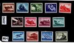 MH stamp set B257-269 1944 Military Hero’s Day Third Reich WWII Germany #2940