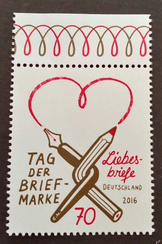 2016 TAG DER BRIEFMARKE VF MNH GERMANY DEUTSCHLAND