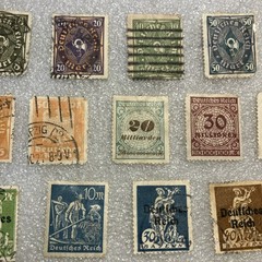 20 USED/HR mixed Deutsches Reich/Germany/Bayern Stamps; 1933- 1945; $1 Ships.