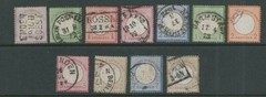 GERMANY 1872 FIRST ISSUE (Scott 1-11) many with small thins USED *read desc*