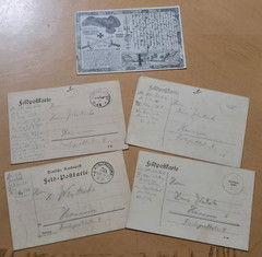 WWI Feldpost Postcards 1914–1915 to Leutnant Hans Wentacke from Son Officer (5)