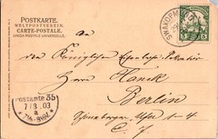 1903 German Namibia Swakopmund Kudu Picture Postcard Cover to Berlin