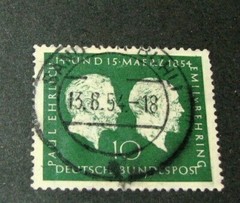 Germany Stamp Scott# 722 Ehrlich and von Behring 1954 Used L460
