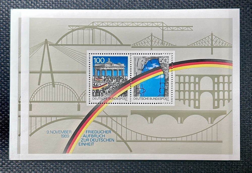 Germany 1990 1st Anniversary of Opening of Berlin Wall – Mini Sheet – MNH