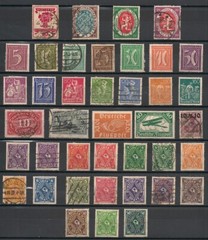 Germany Stamps 1919-1920 Collection Of 69 Stamps Used/Mint Hinged