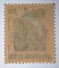 Travelstamps: 1918 Germany Stamps Romania 40 Bani on 30pf, Mint Original Gum H
