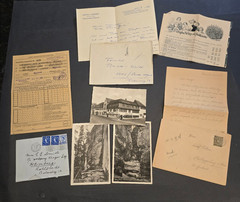 Vintage German lot Postcards Covers document letters 1948-1960’s era