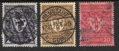 GERMANY REICH 1921/22 SG199/202/203, VERY GOOD USED.