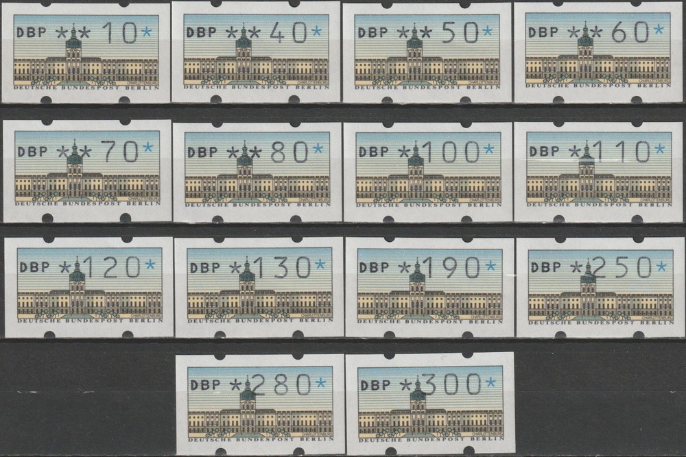 Germany-Berlin ATM Numbers on the Back 1987 MNH-90 Euro