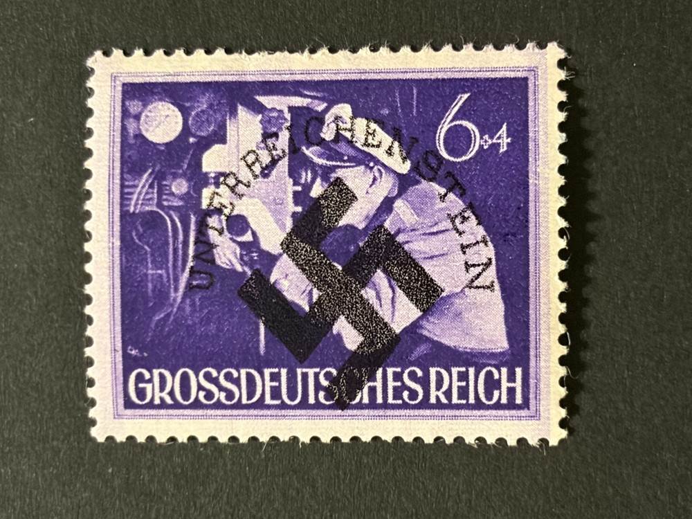Germany WWII propaganda fantasy ovpt(UNTERREICHENSTEIN) 6+4 Rpf. MNH /s1 #526